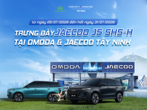 Jaecoo J5 SHS-H trưng bày tại Omoda & Jaecoo Tây Ninh từ ngày 26 đến 31/07/2026